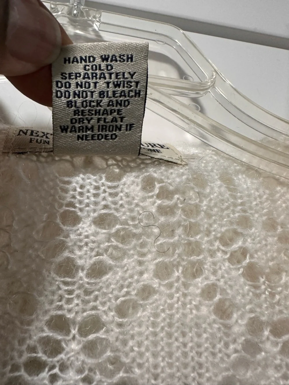 Next Era Couture Cream Lace Knit Cardigan Ruffle Bell Sleeve Tie Front Boho  Y2K - Picture 4 of 11